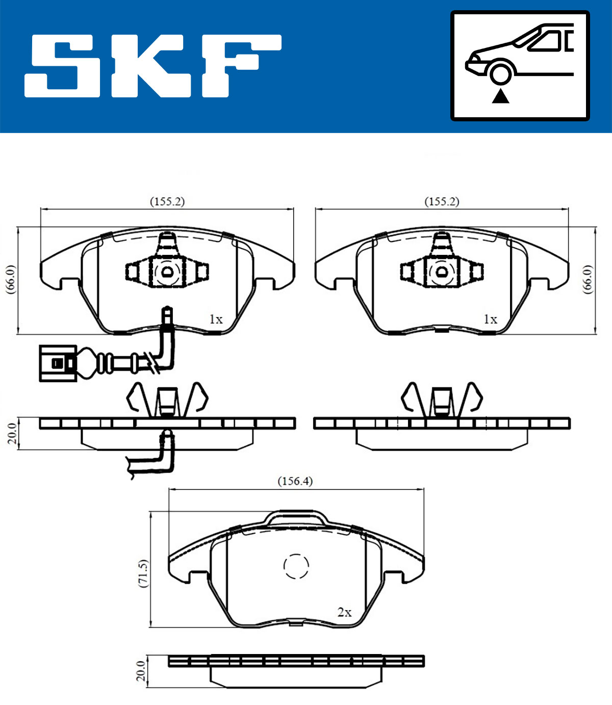 SKF Remblokset VKBP 80007 E