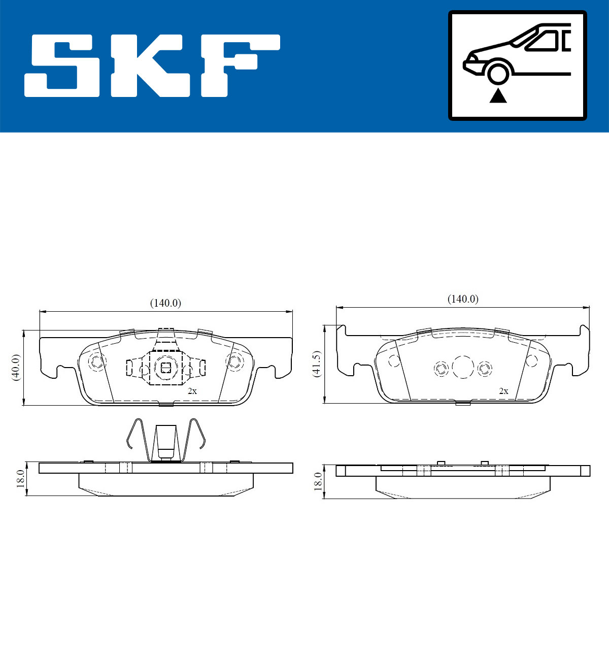 SKF Remblokset VKBP 80019