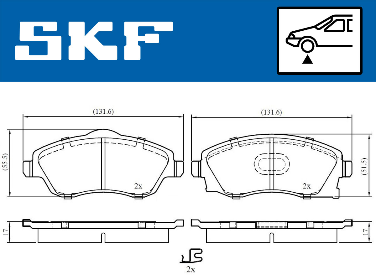 SKF Remblokset VKBP 80062 A