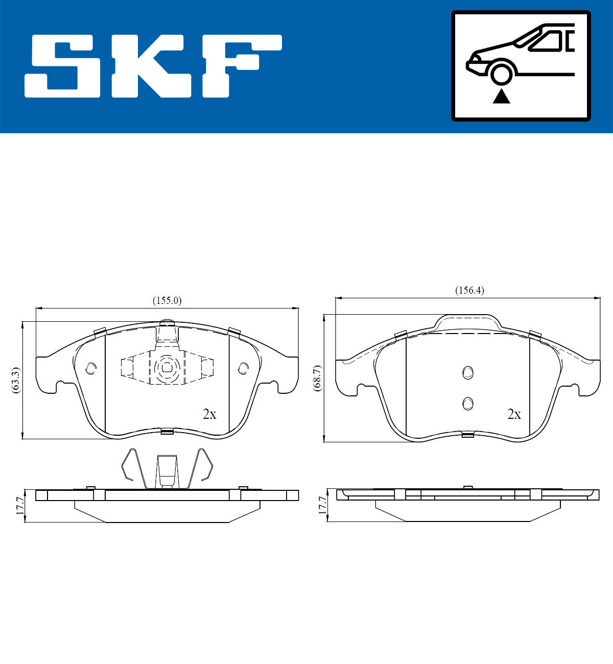 SKF Remblokset VKBP 80063
