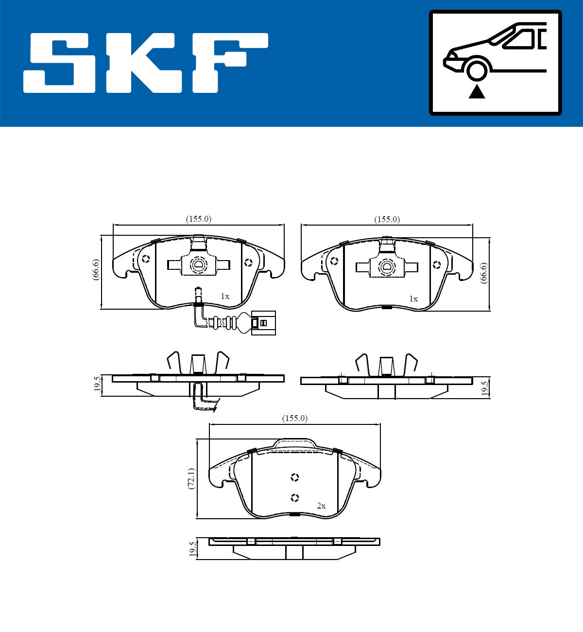 SKF Remblokset VKBP 80073 E