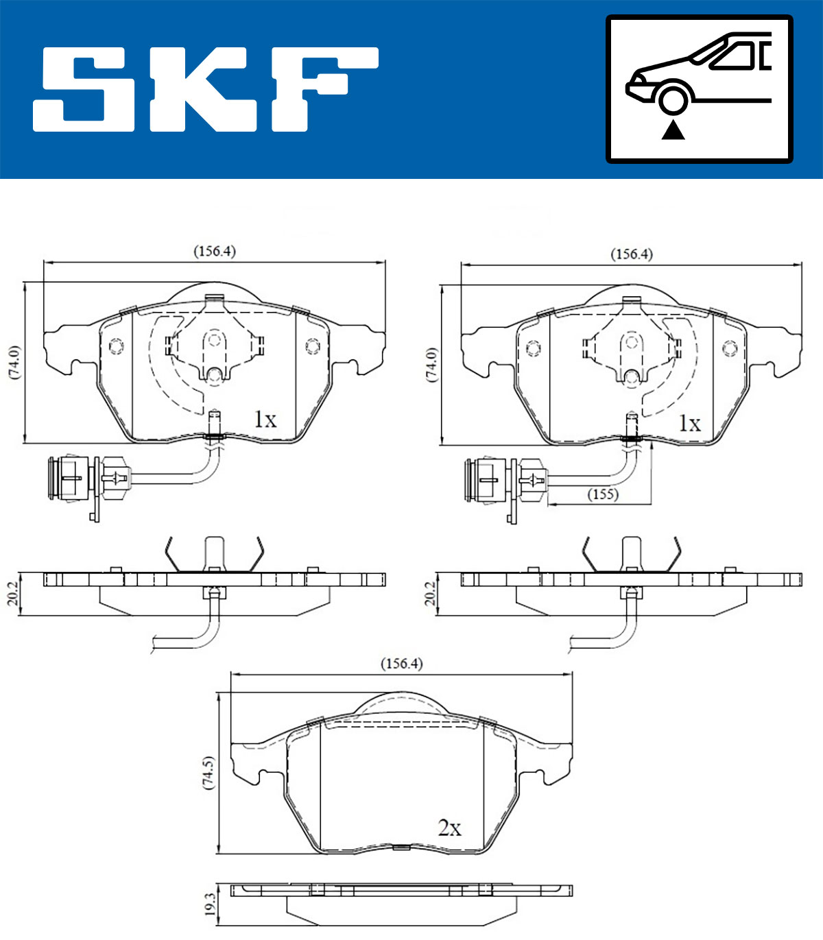 SKF Remblokset VKBP 80113 E