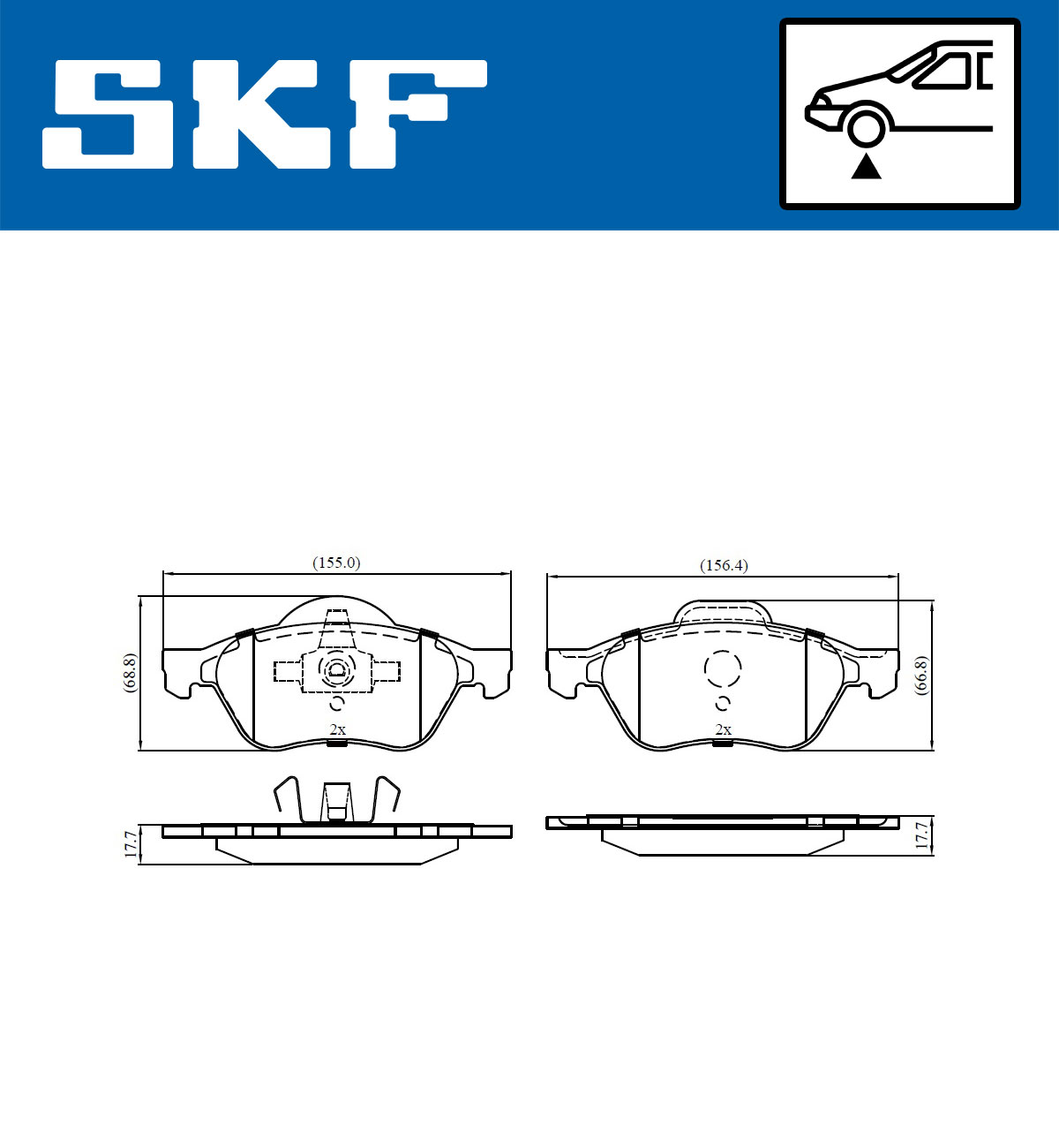 SKF Remblokset VKBP 80127