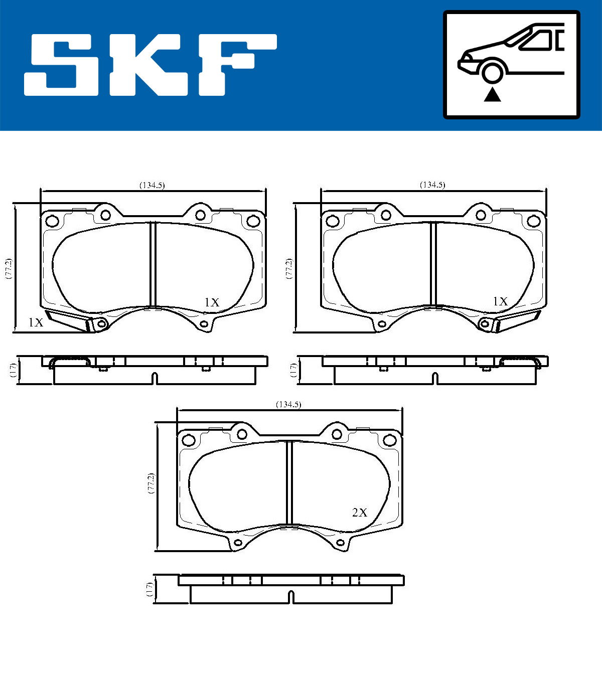 SKF Remblokset VKBP 80135 A