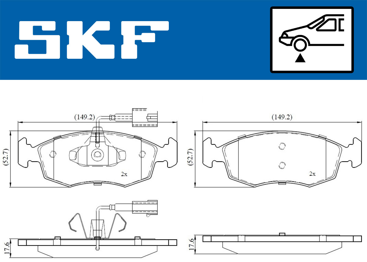 SKF Remblokset VKBP 80146 E