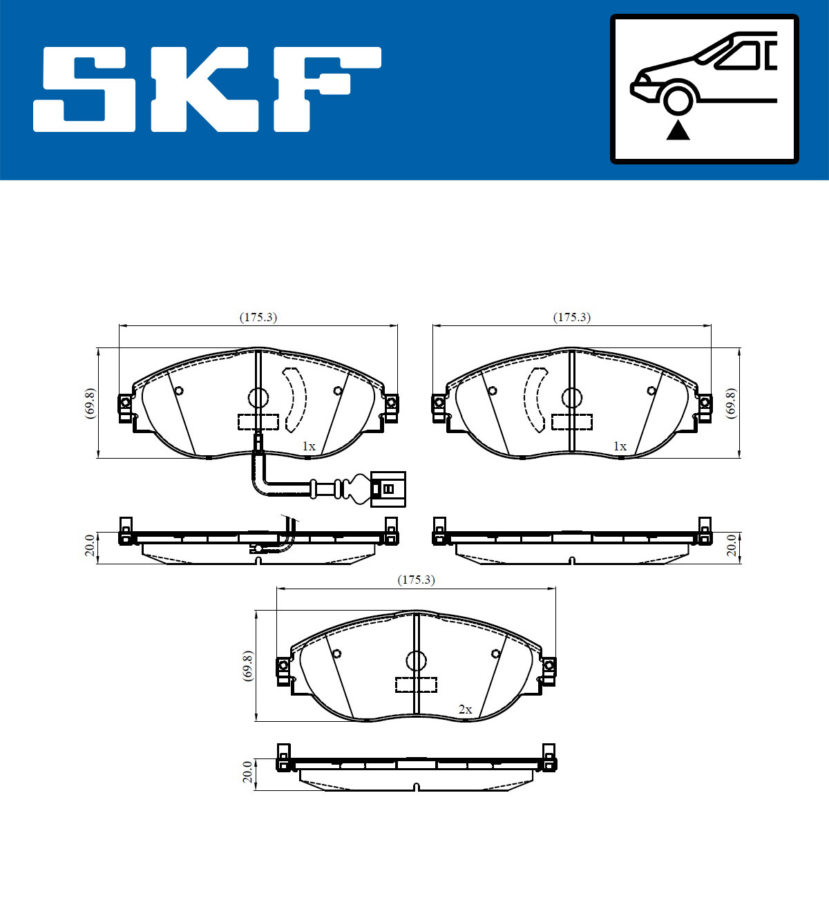 SKF Remblokset VKBP 80179 E