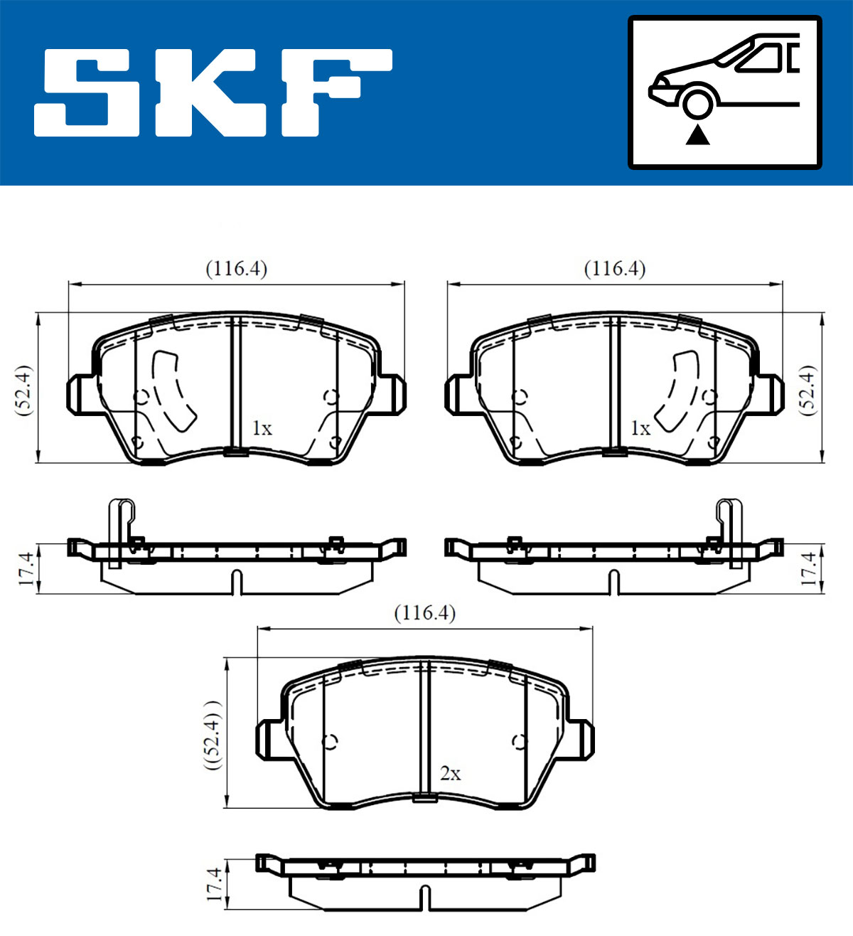 SKF Remblokset VKBP 80182 A