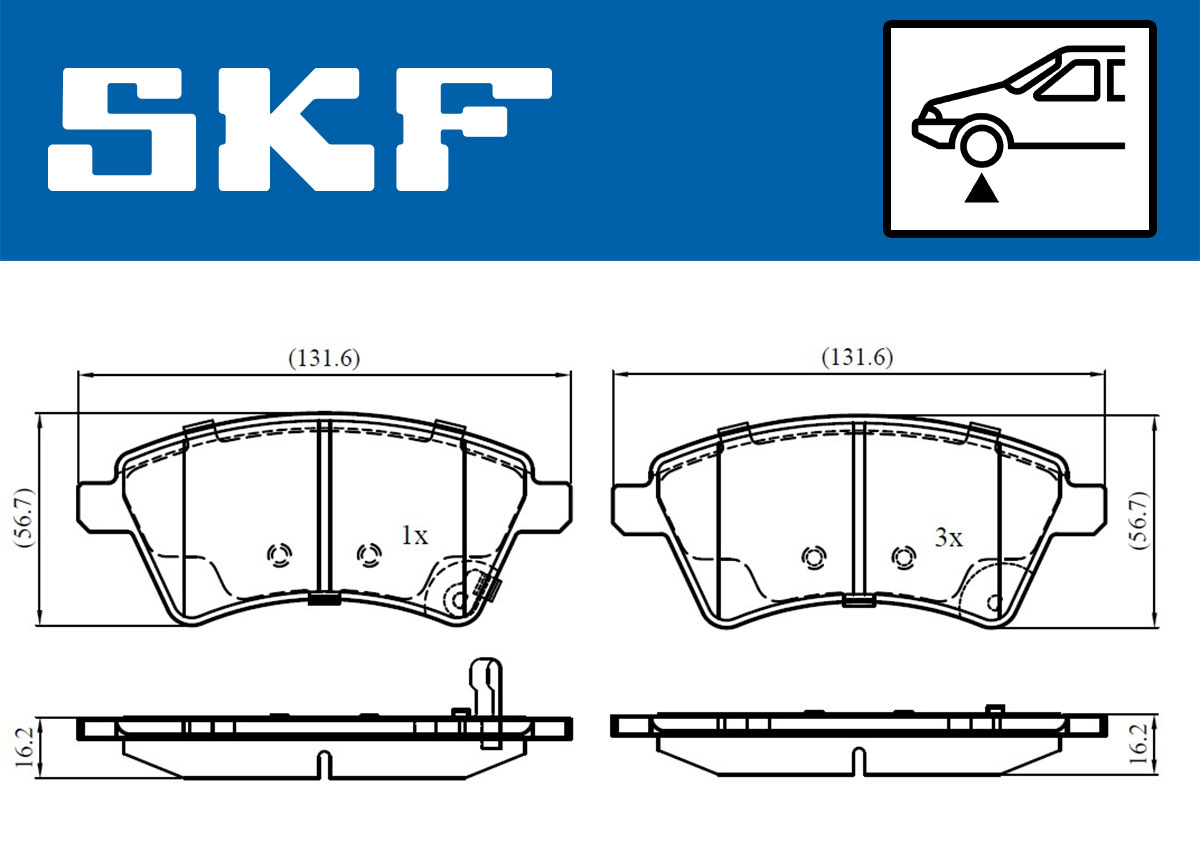 SKF Remblokset VKBP 80185 A