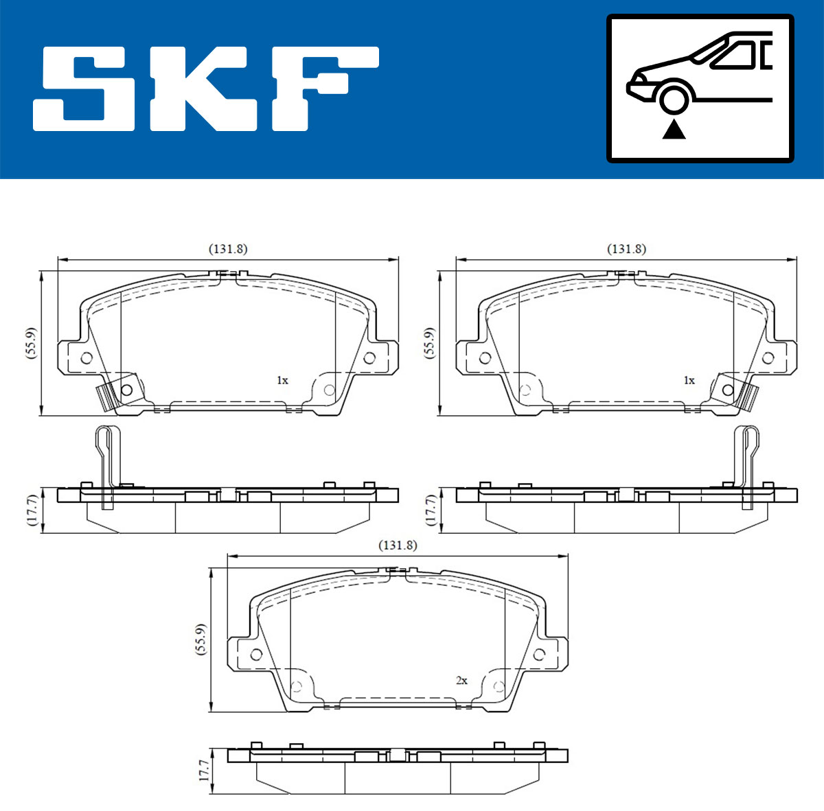 SKF Remblokset VKBP 80195 A