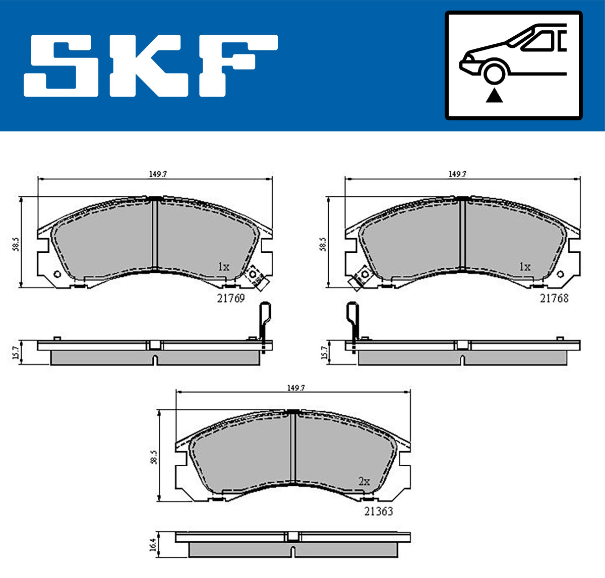 SKF Remblokset VKBP 80230 A