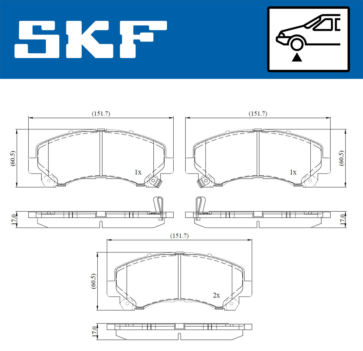 SKF Remblokset VKBP 80233 A