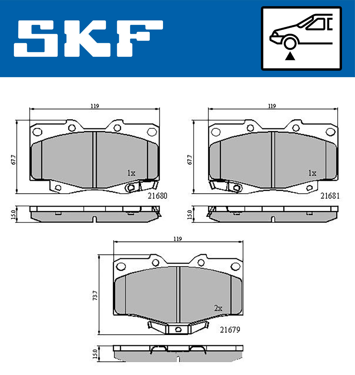 SKF Remblokset VKBP 80247 A