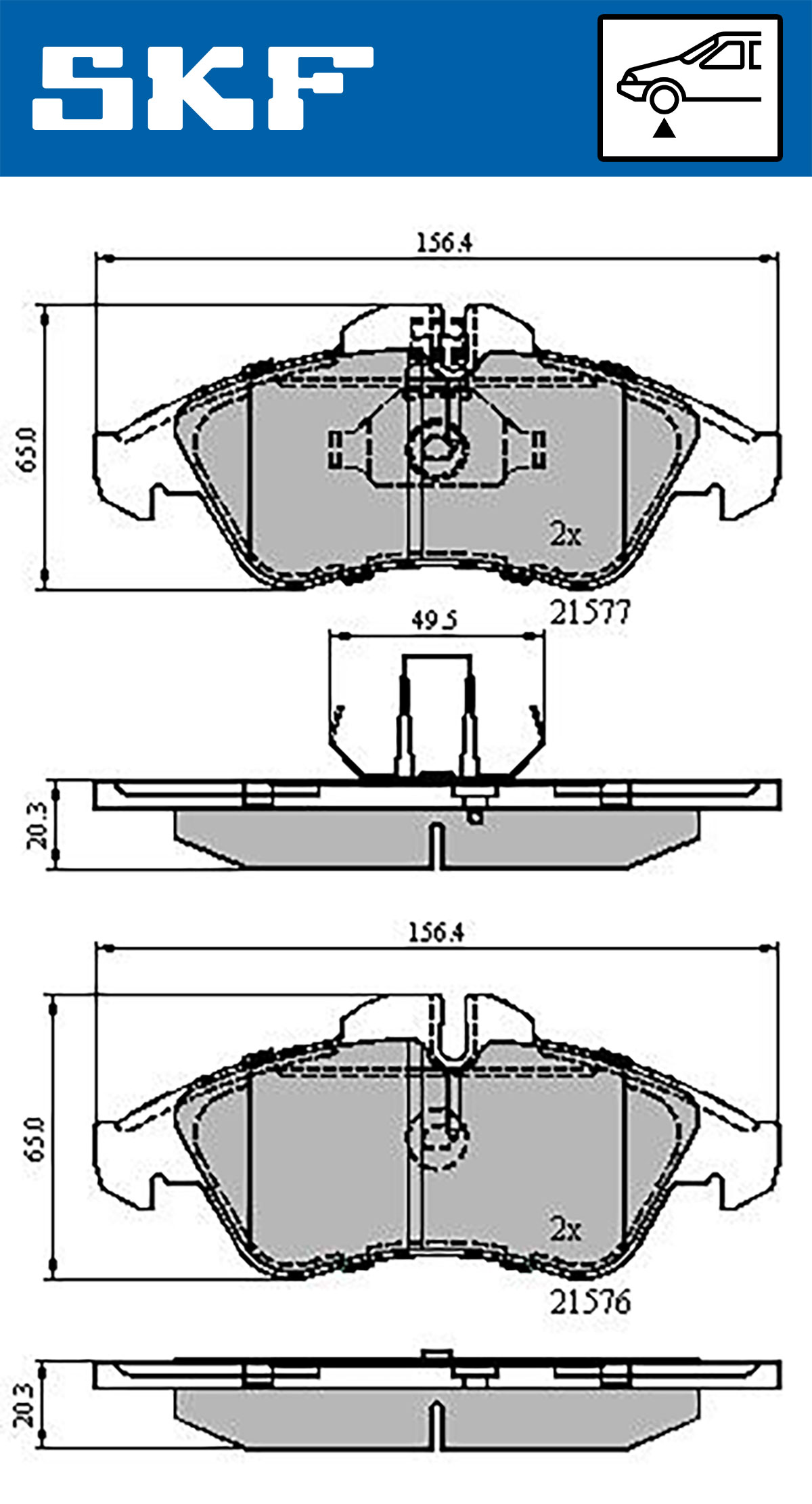 SKF Remblokset VKBP 80254