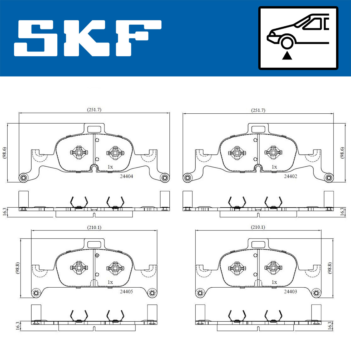 SKF Remblokset VKBP 80277