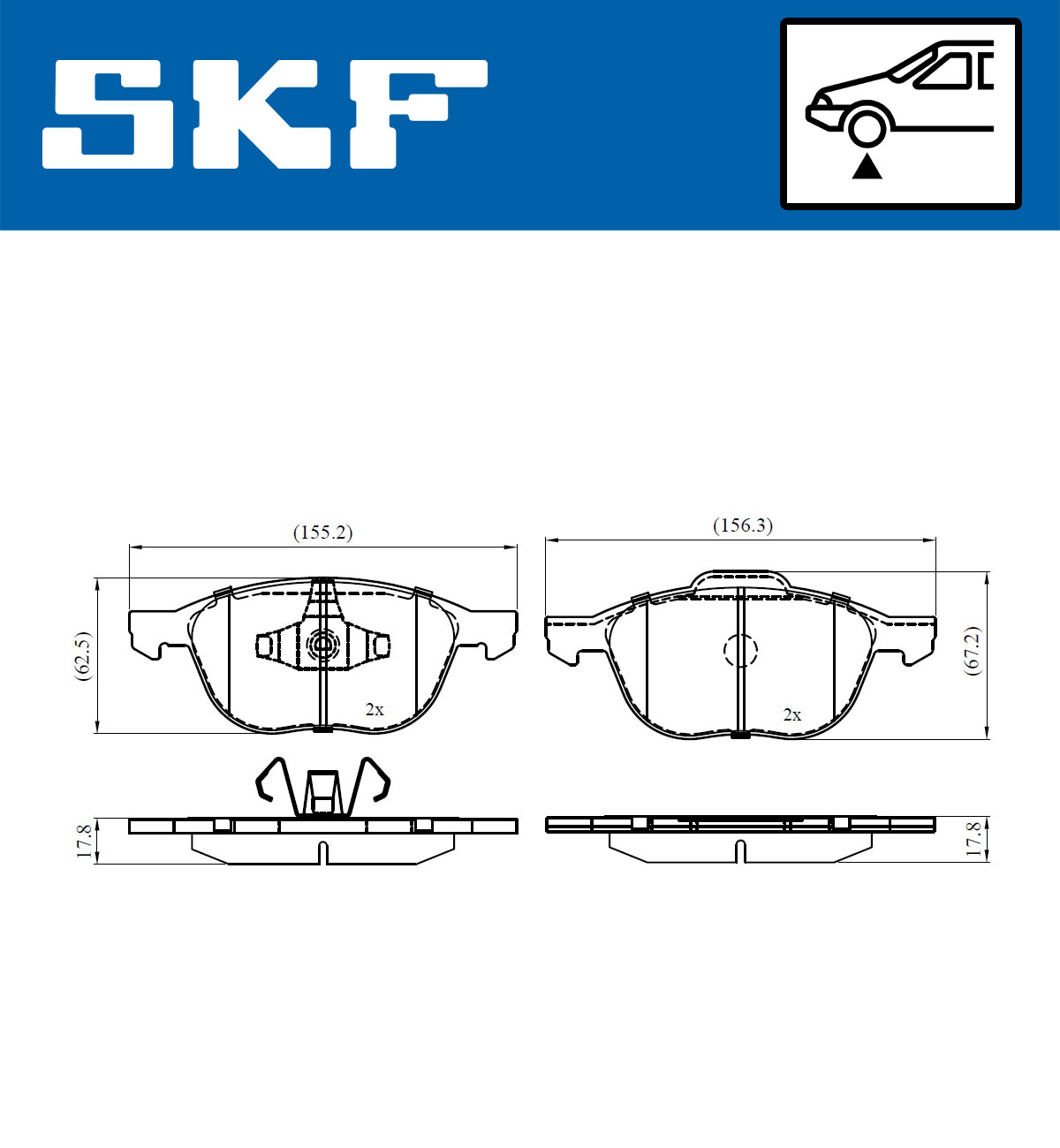 SKF Remblokset VKBP 80329