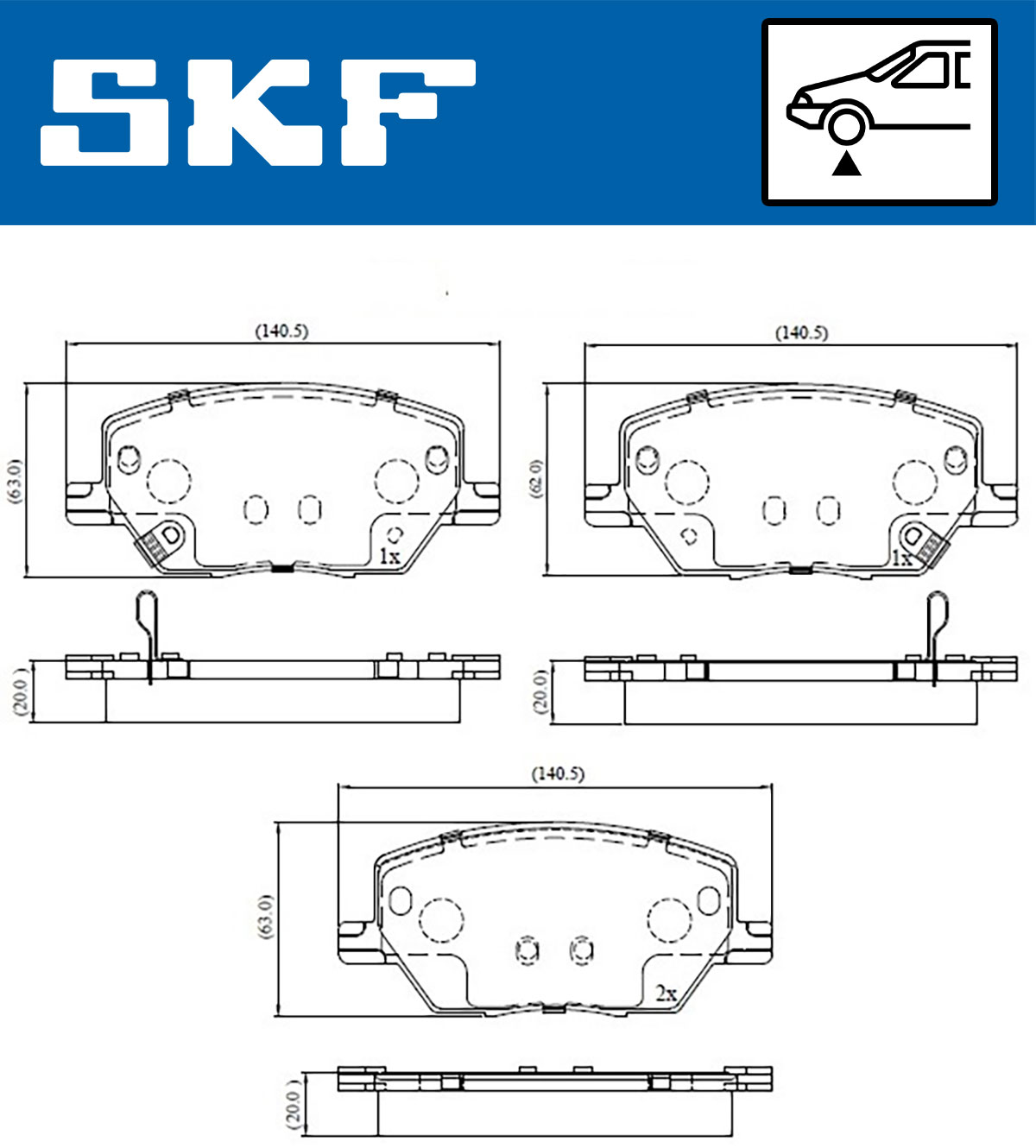 SKF Remblokset VKBP 80346 A