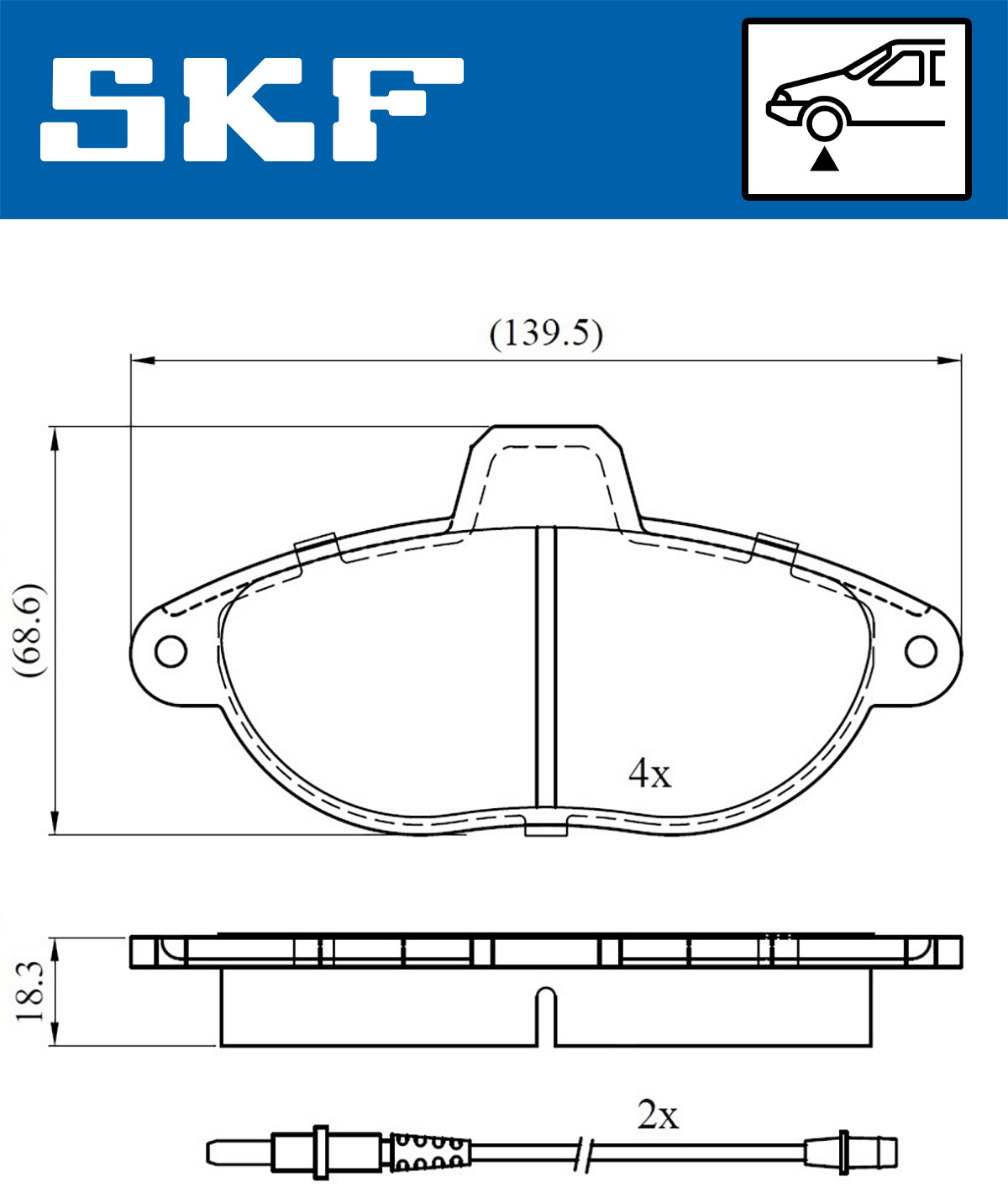 SKF Remblokset VKBP 80423 E