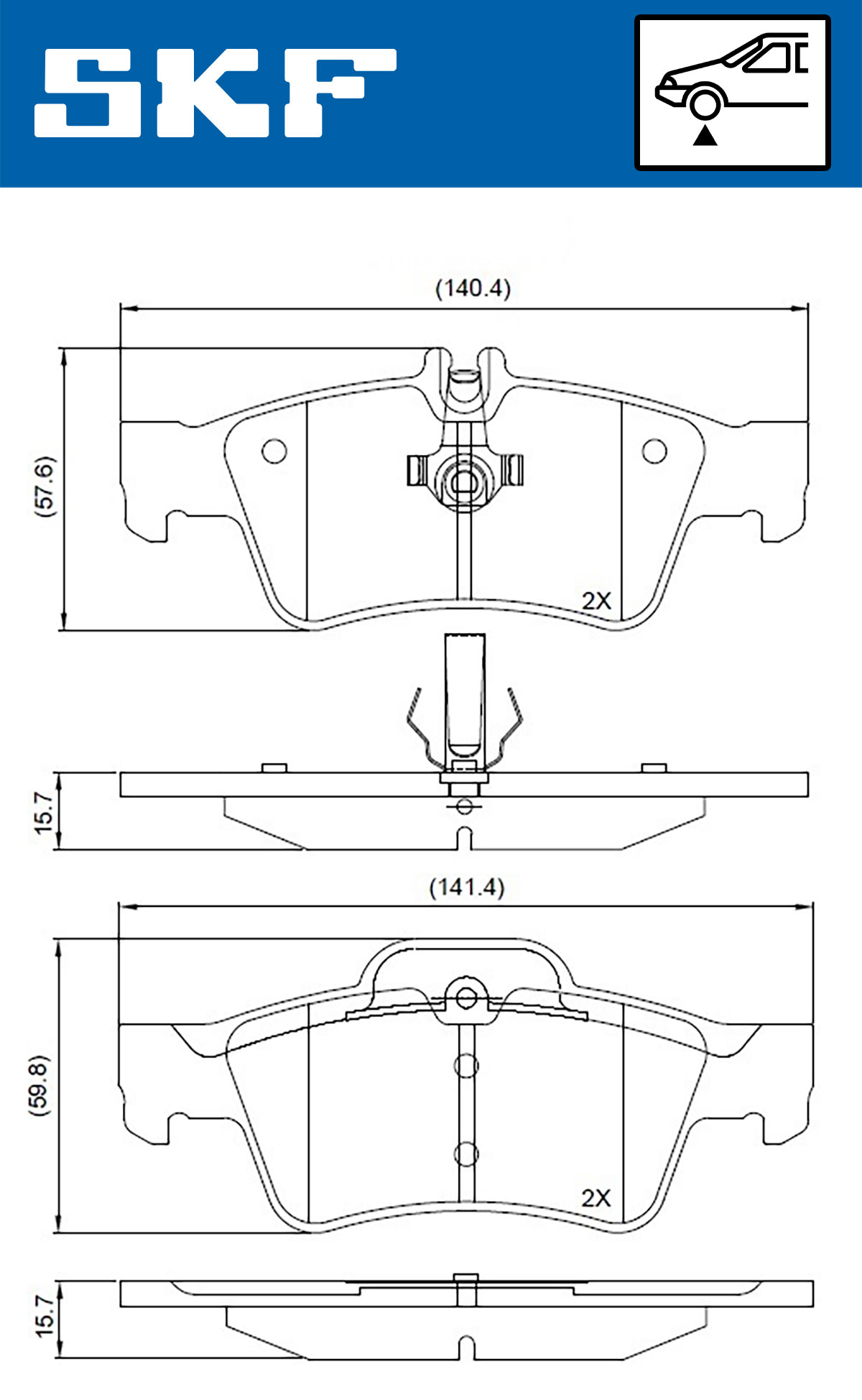 SKF Remblokset VKBP 80430 A