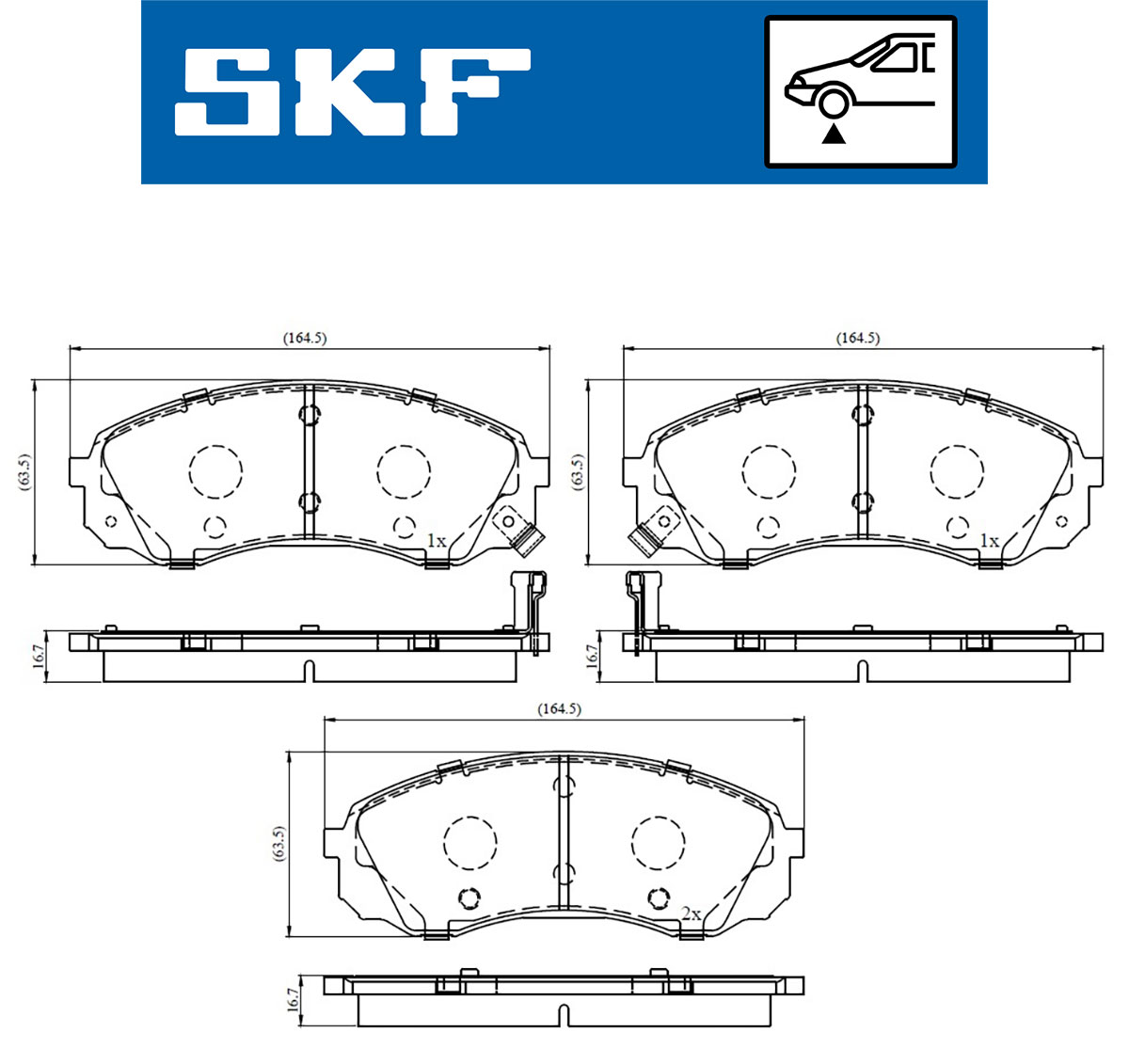 SKF Remblokset VKBP 80454 A