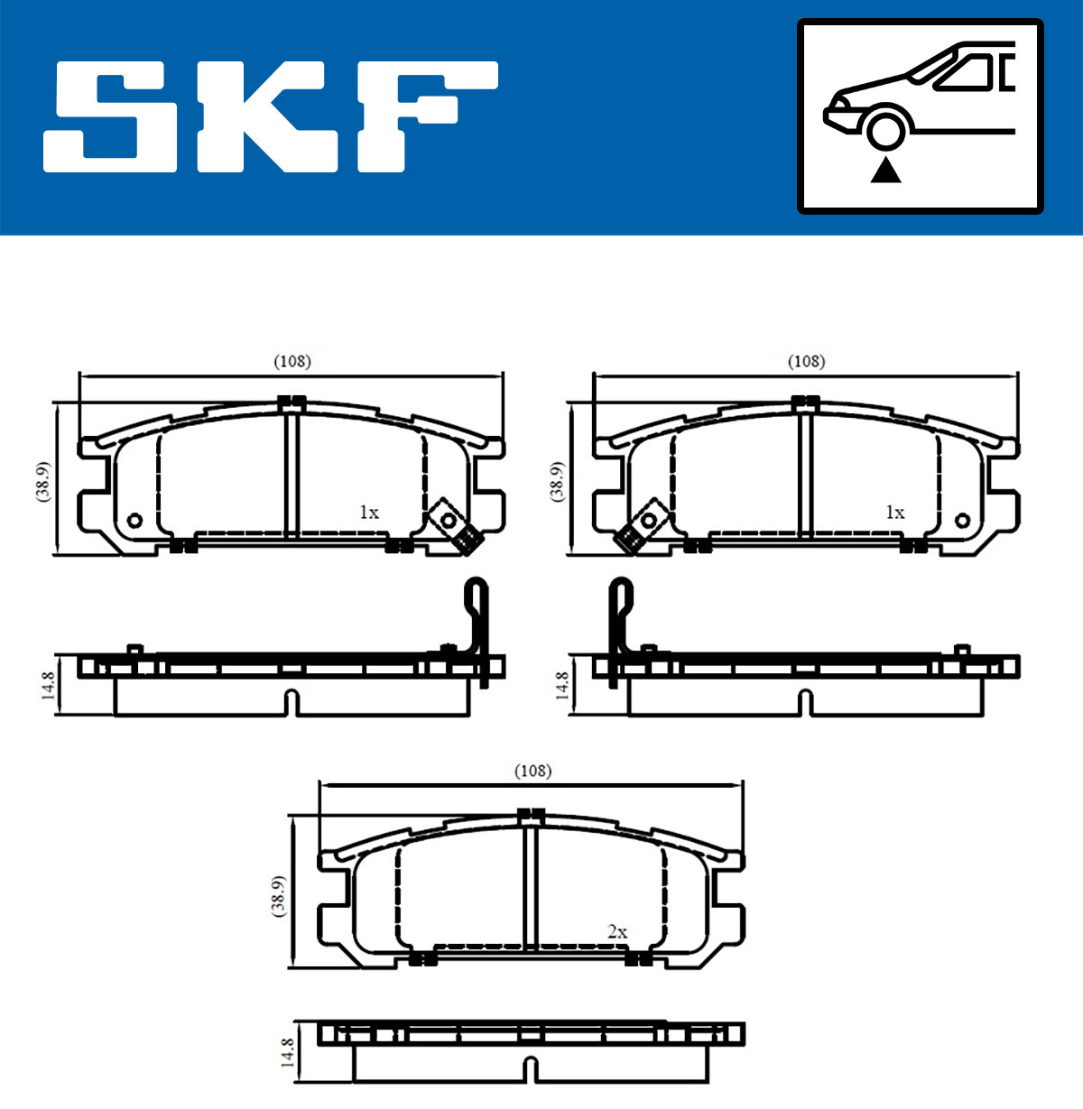 SKF Remblokset VKBP 80457