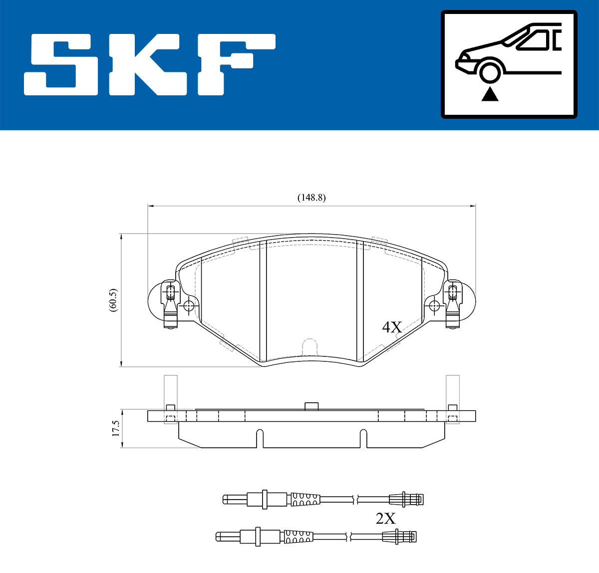 SKF Remblokset VKBP 80463 E