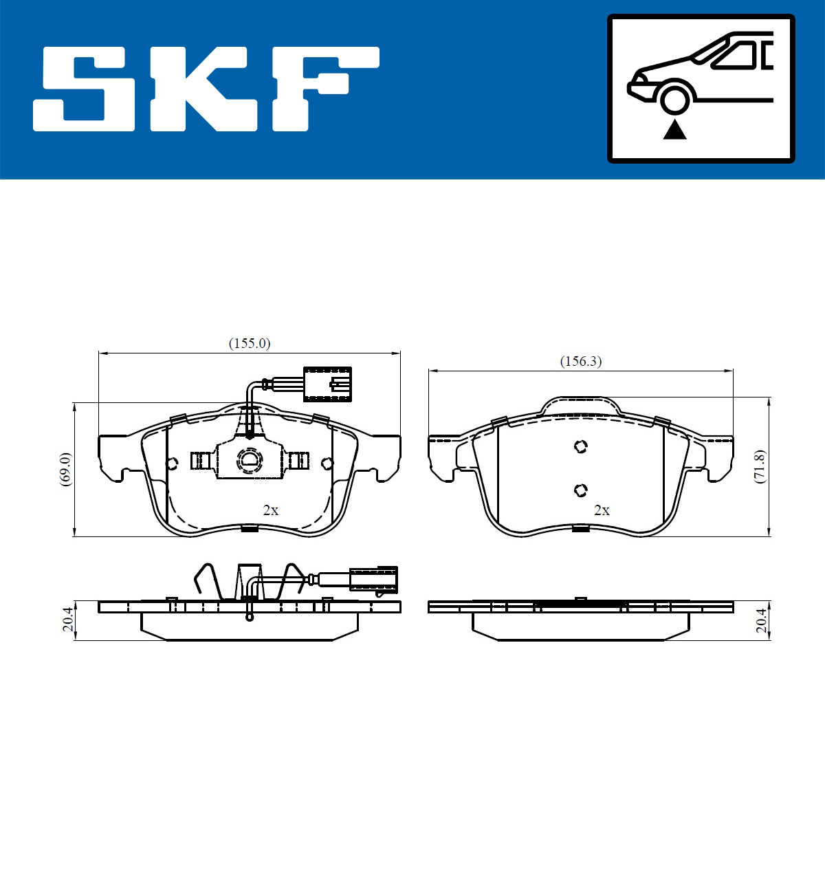 SKF Remblokset VKBP 80487 E