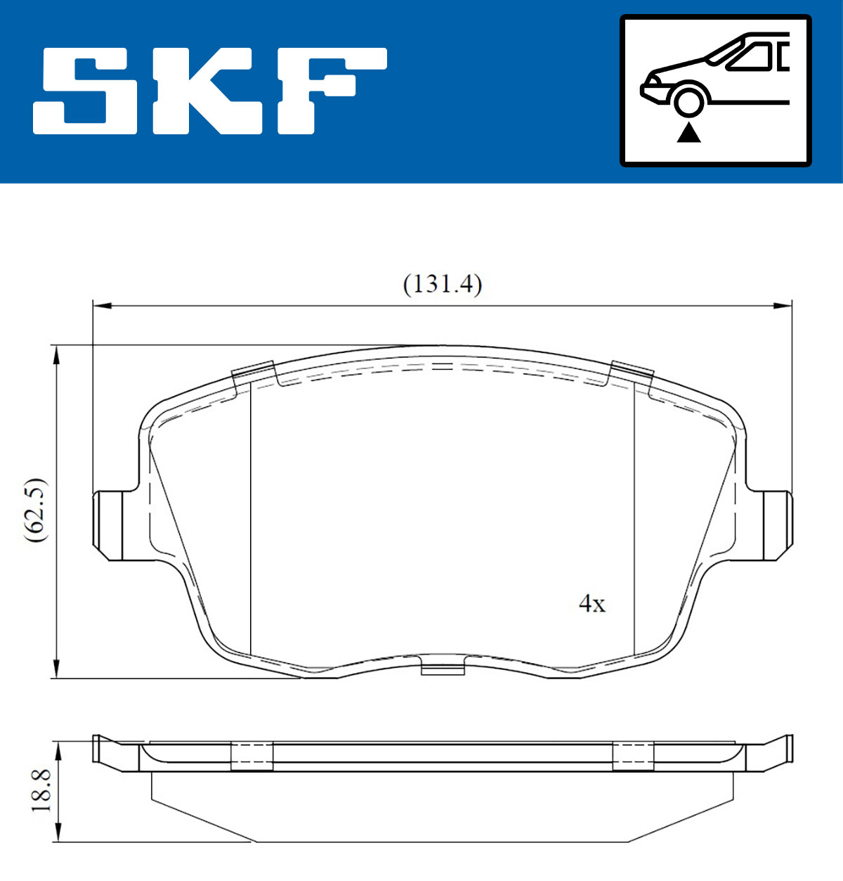 SKF Remblokset VKBP 80517