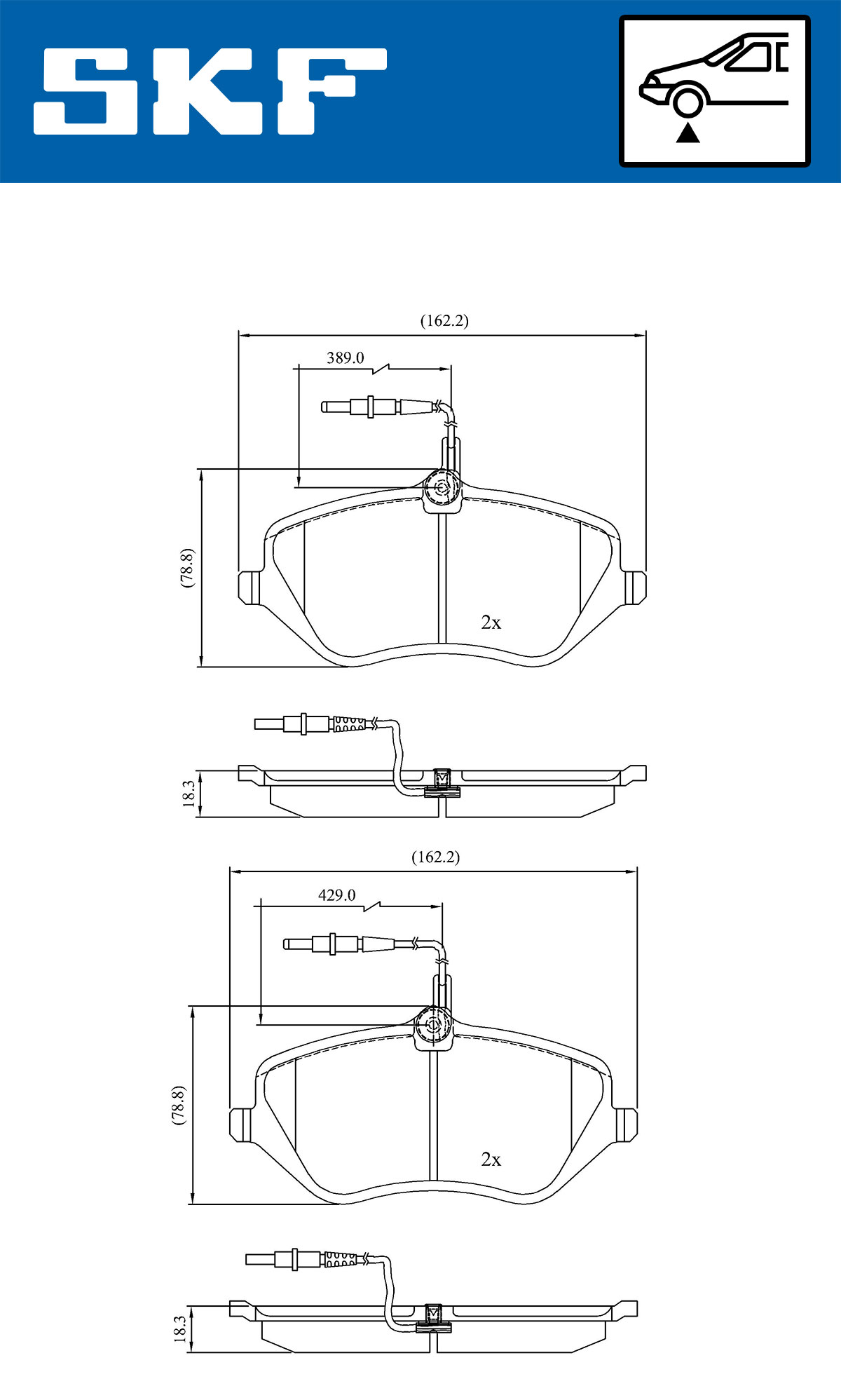 SKF Remblokset VKBP 80519 E