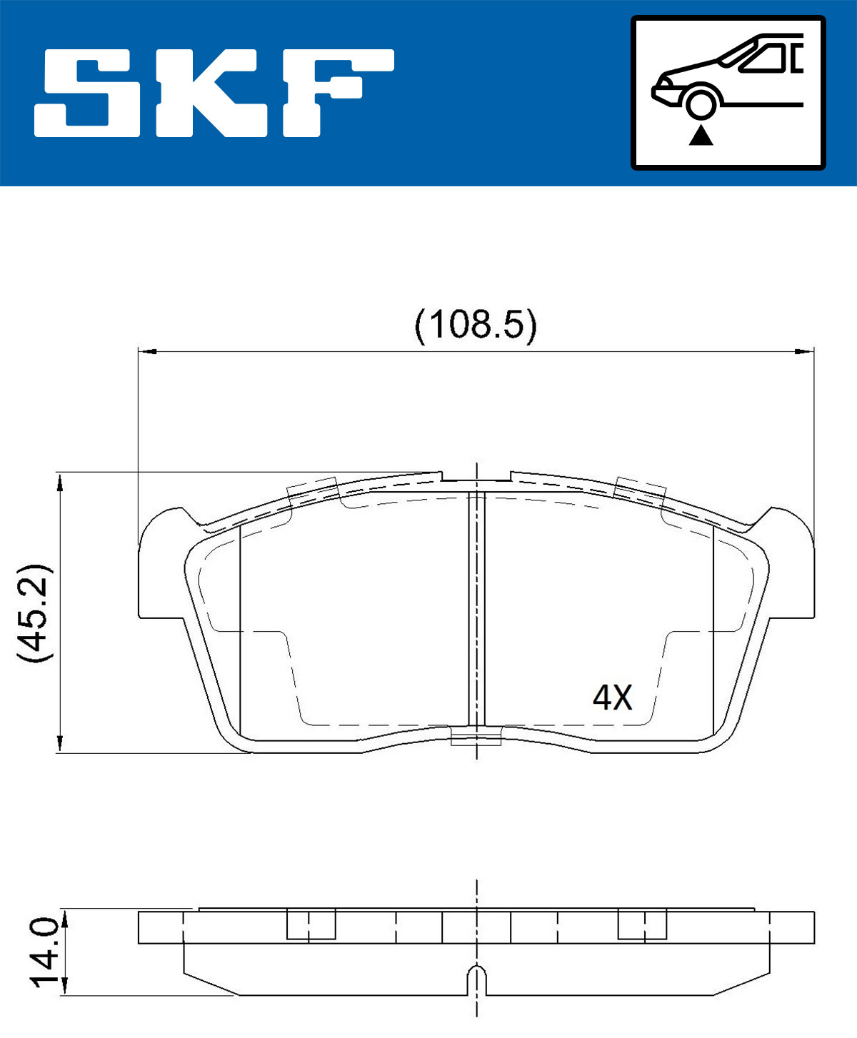 SKF Remblokset VKBP 80542