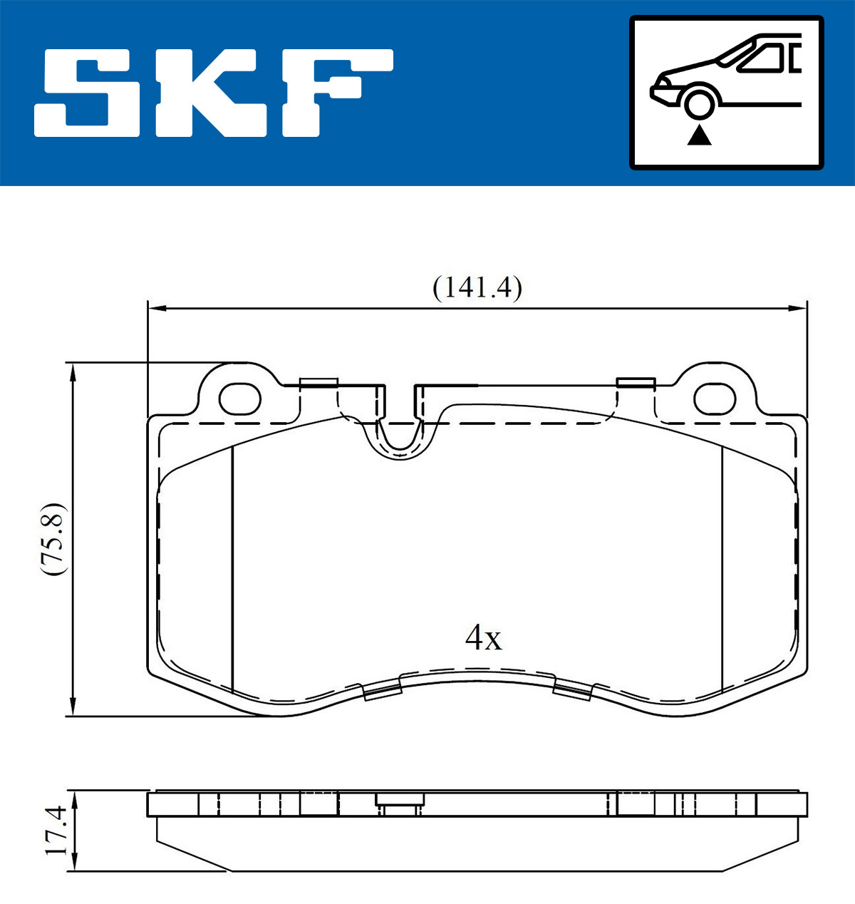 SKF Remblokset VKBP 80549