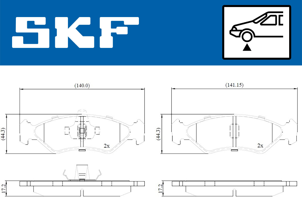 SKF Remblokset VKBP 80550