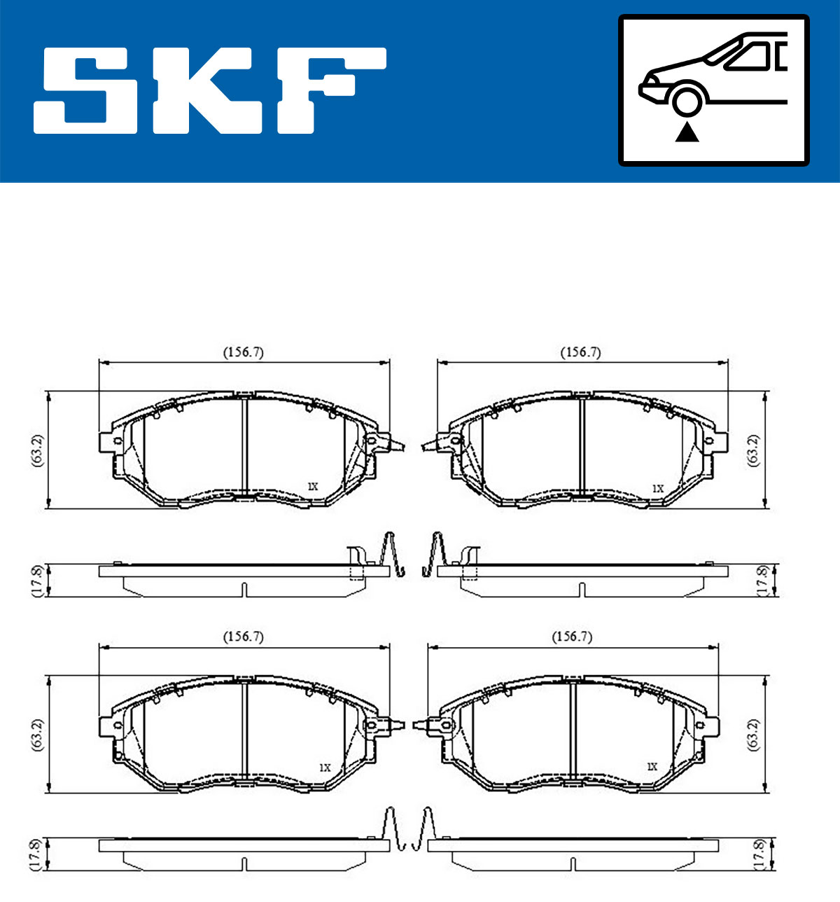 SKF Remblokset VKBP 80555 A