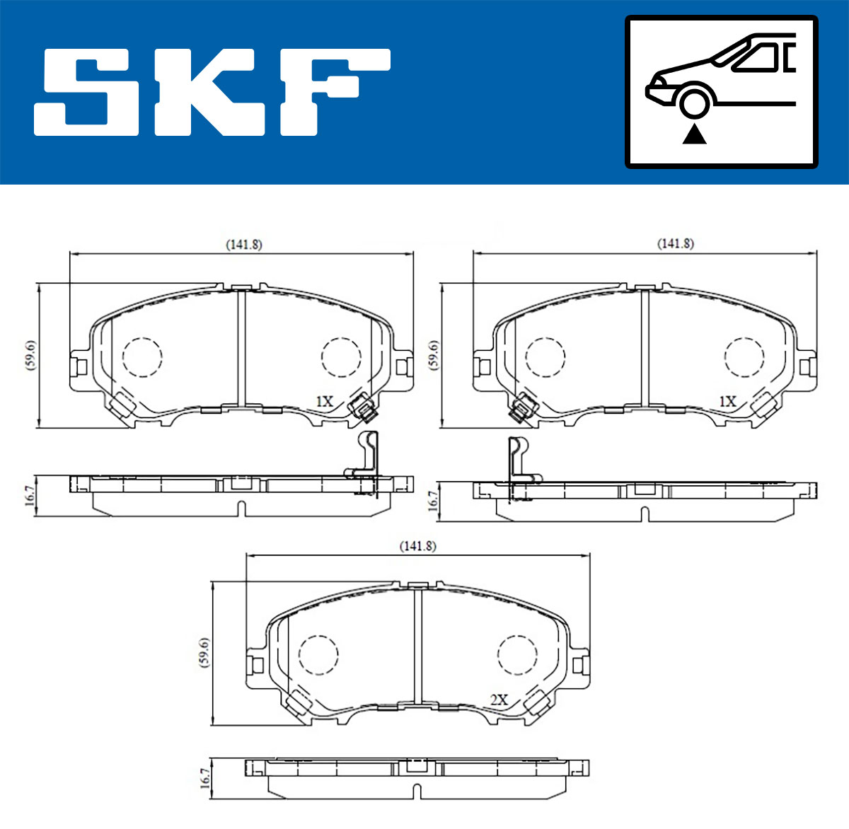 SKF Remblokset VKBP 80557 A