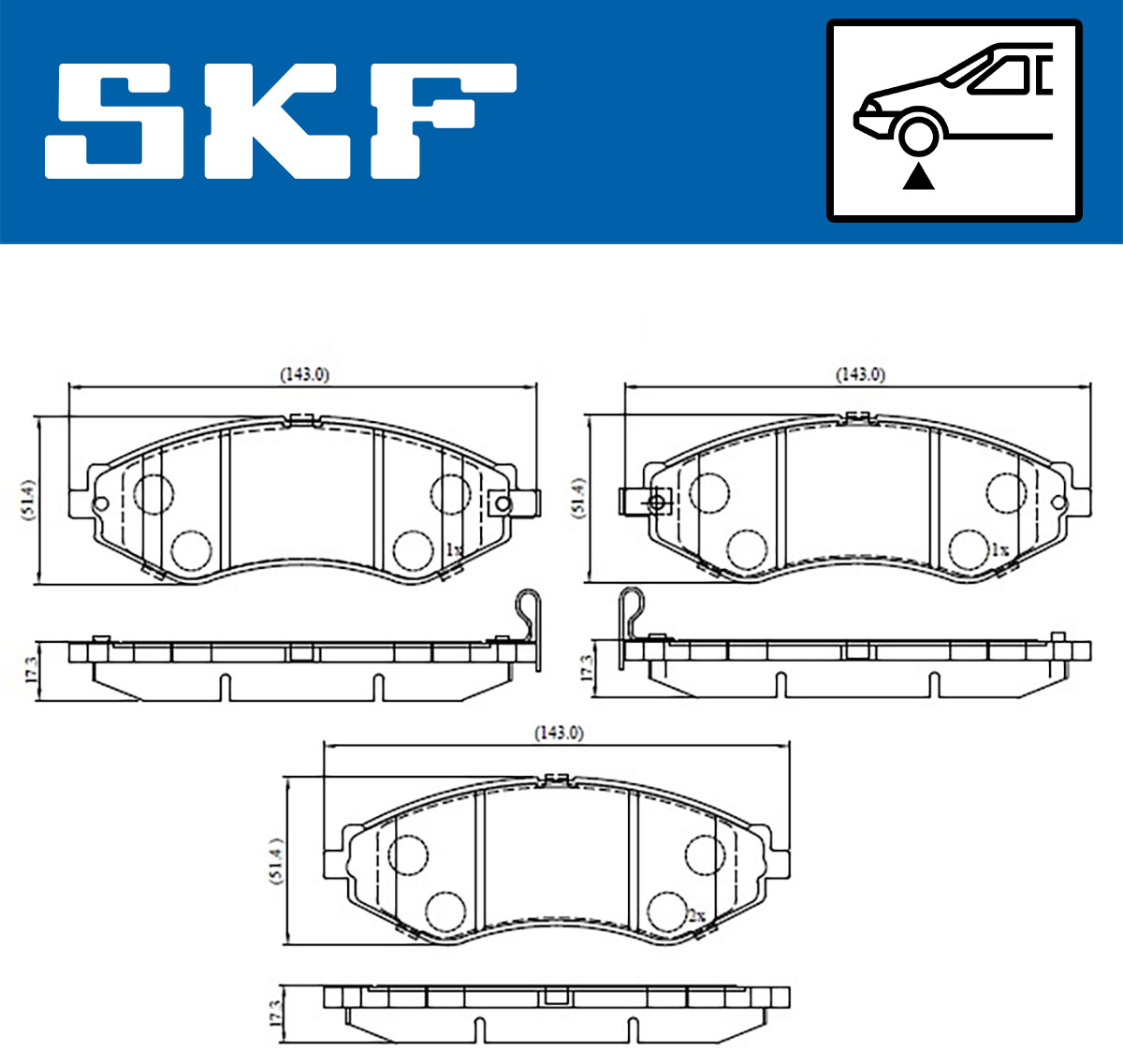 SKF Remblokset VKBP 80570 A