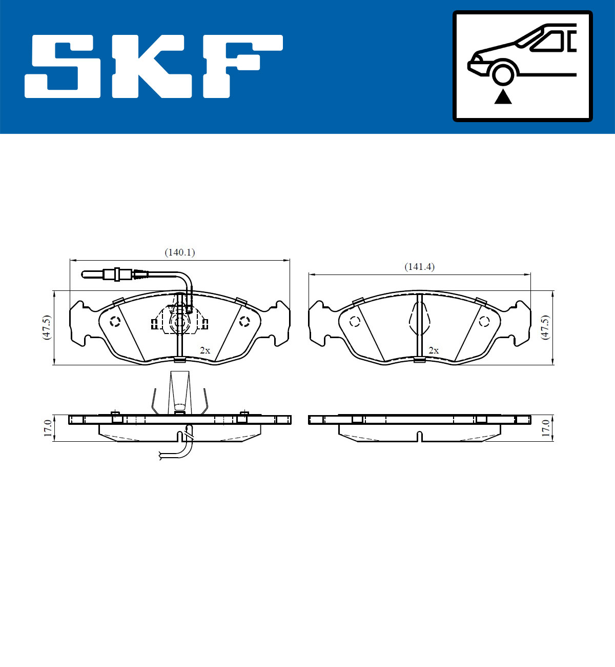 SKF Remblokset VKBP 80580 E