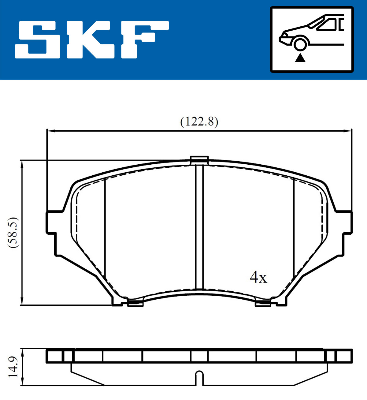 SKF Remblokset VKBP 80592 A