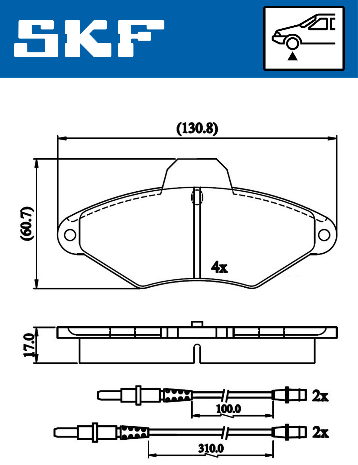 SKF Remblokset VKBP 80601 E