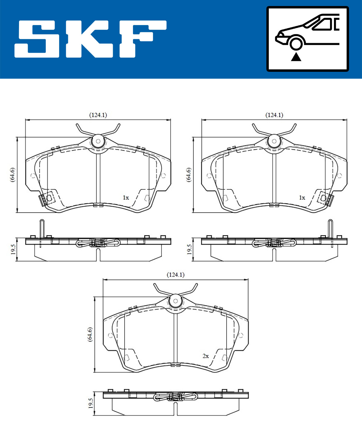 SKF Remblokset VKBP 80605 A