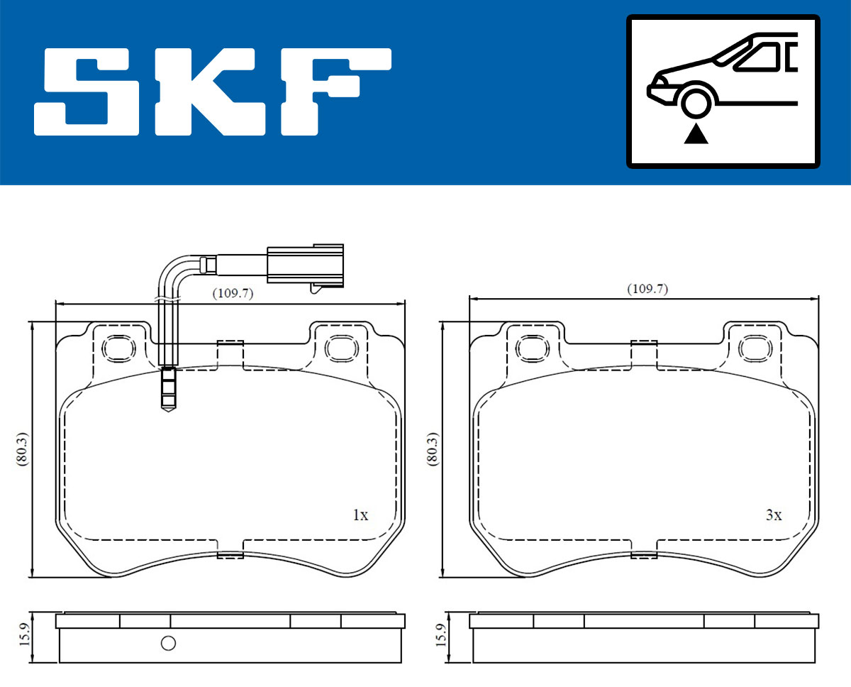 SKF Remblokset VKBP 80610 E