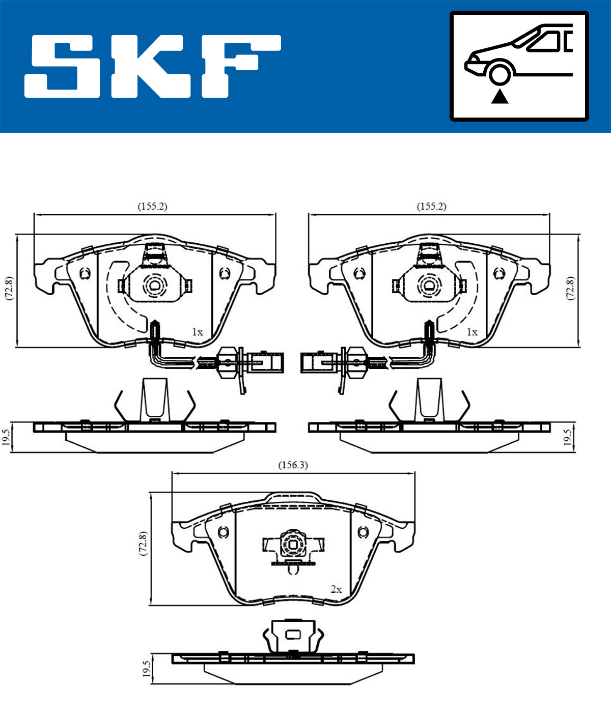 SKF Remblokset VKBP 80617 E