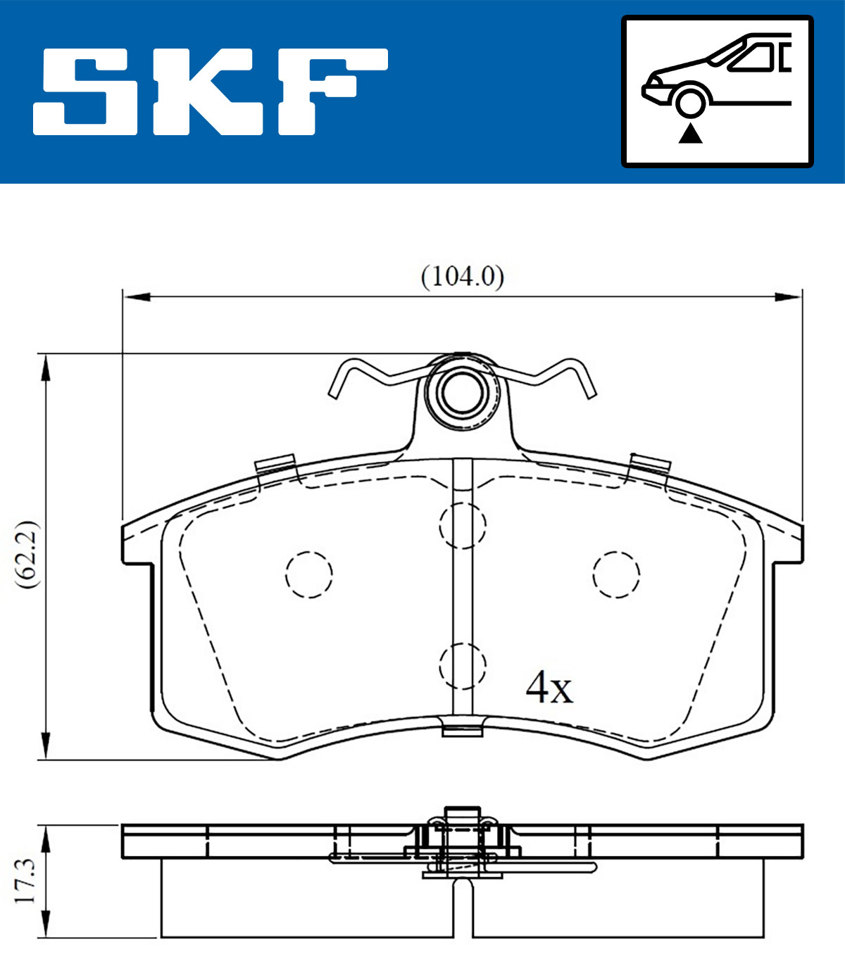 SKF Remblokset VKBP 80626