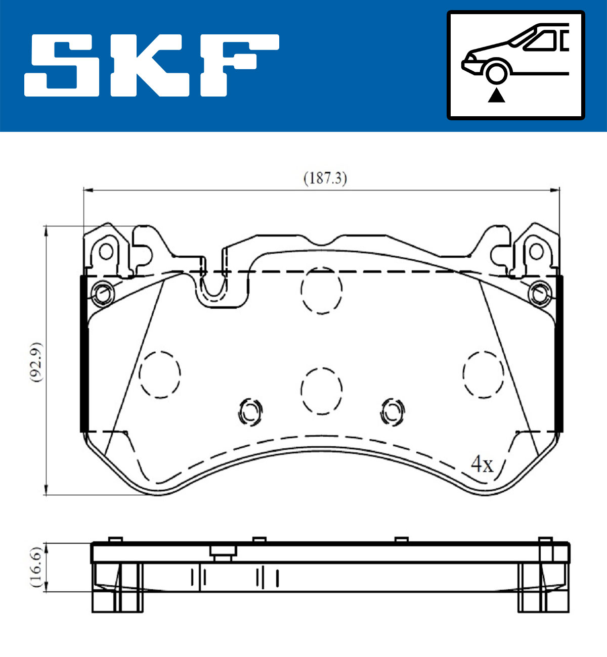 SKF Remblokset VKBP 80643 E