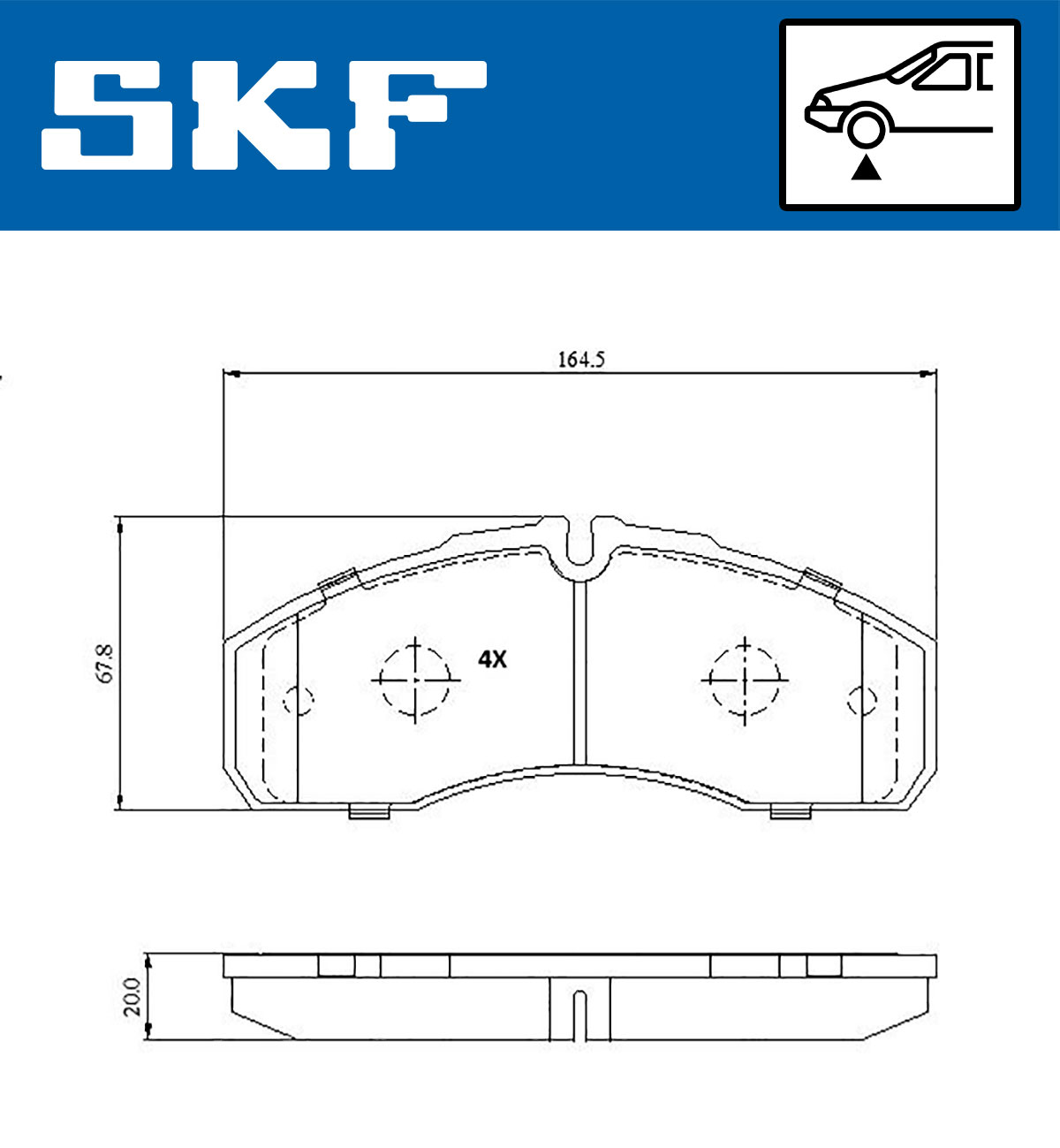 SKF Remblokkenset, schijfrem VKBP 81380
