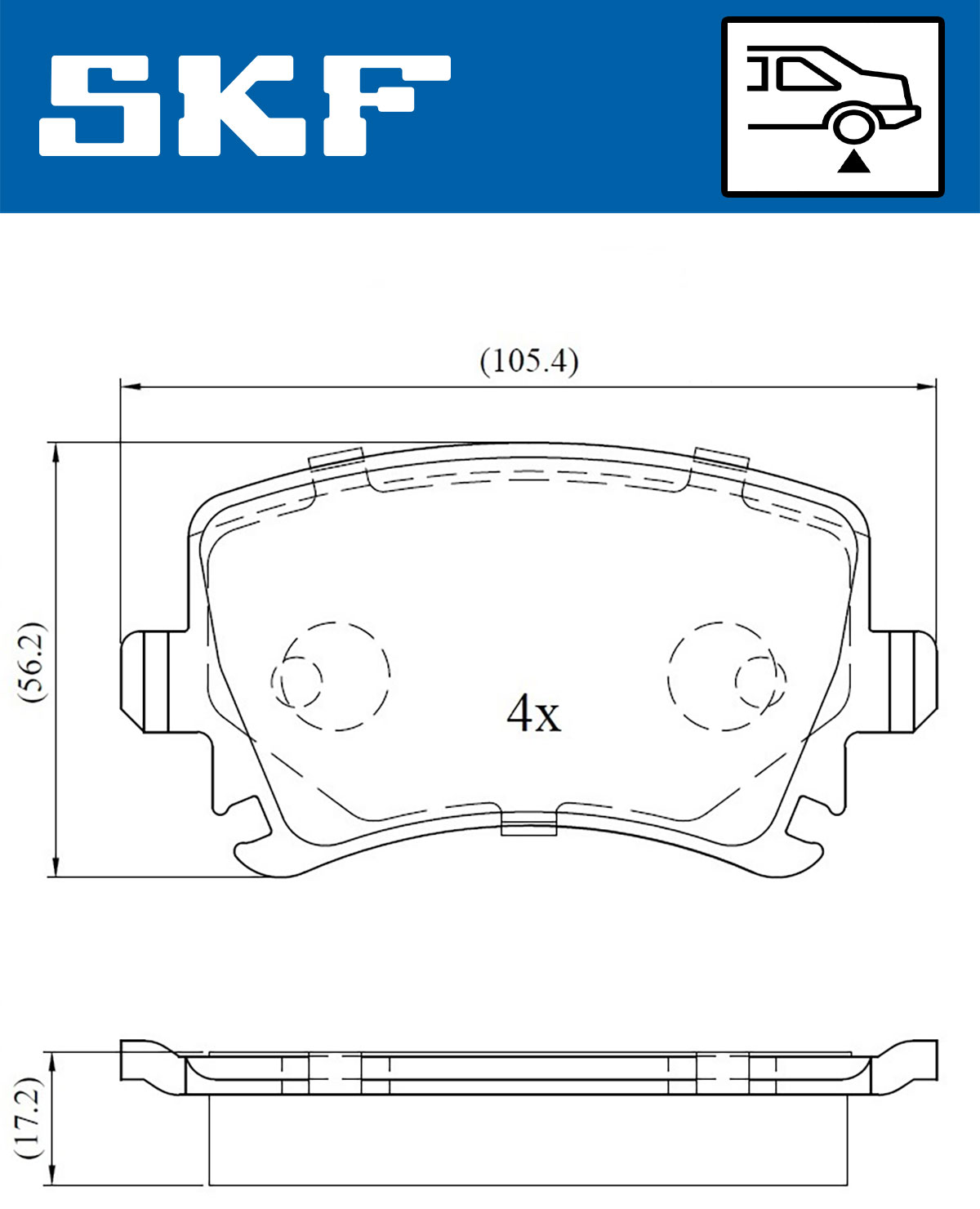 SKF Remblokset VKBP 90014