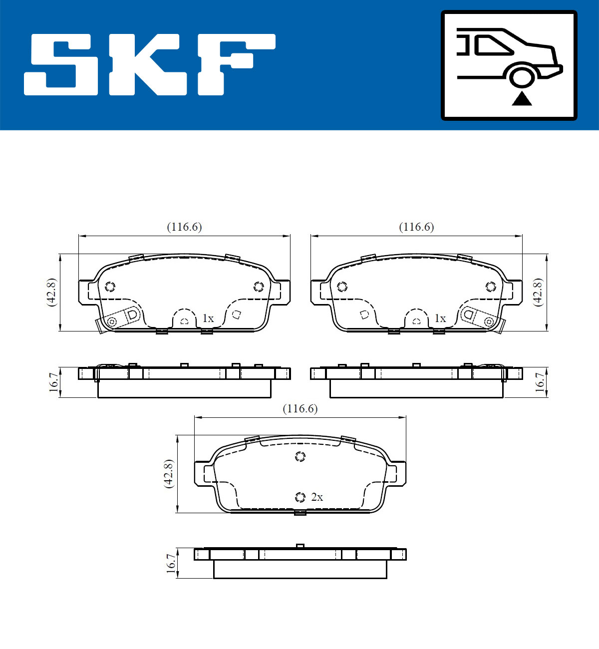 SKF Remblokset VKBP 90033 A