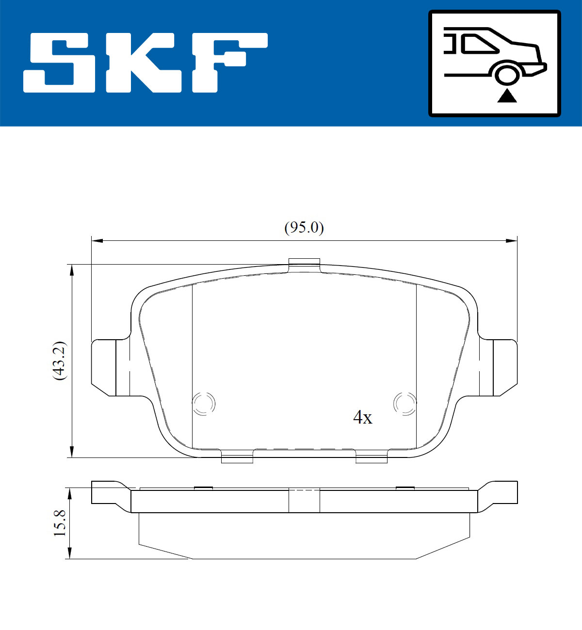 SKF Remblokset VKBP 90072