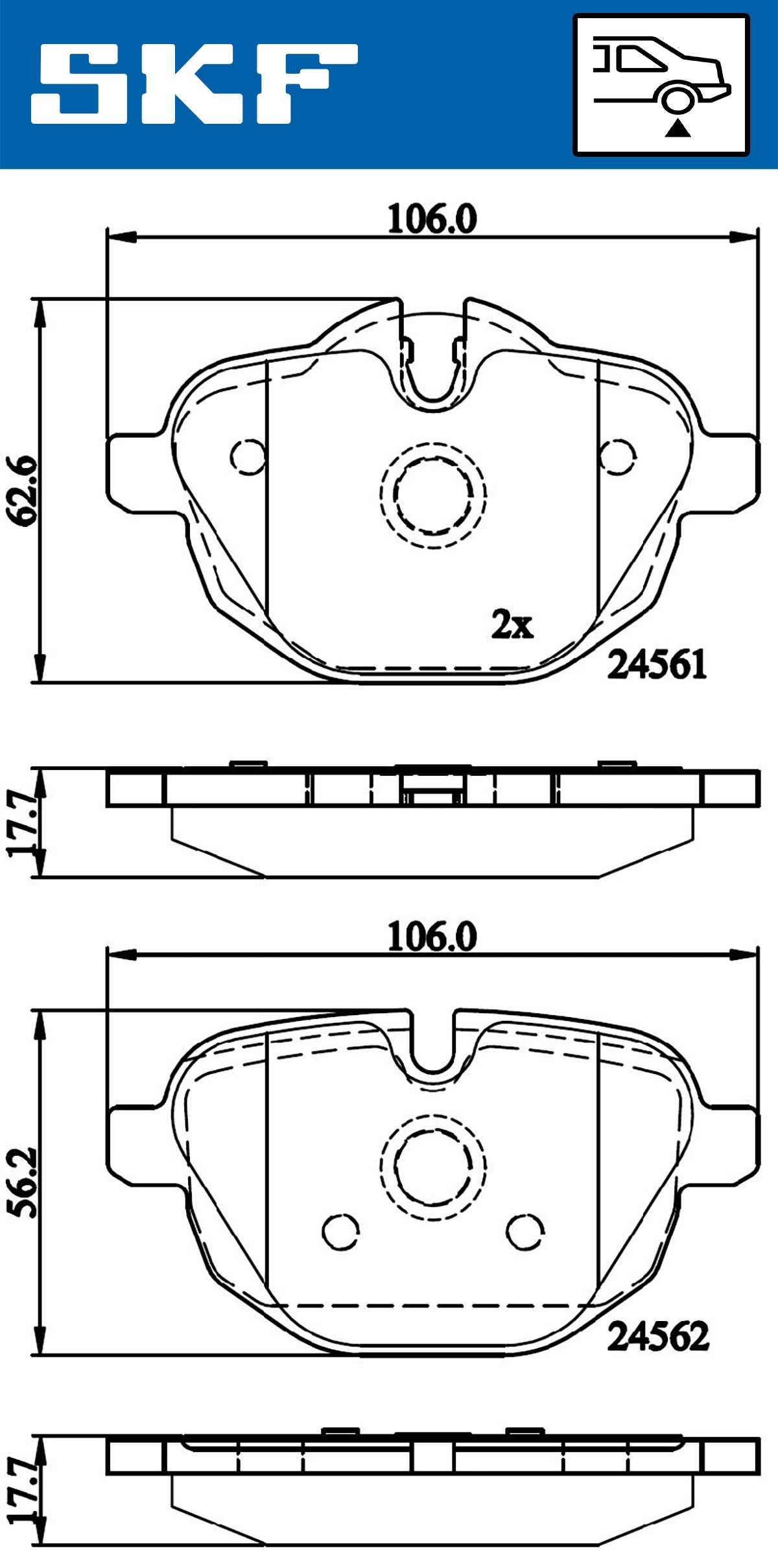 SKF Remblokset VKBP 90075