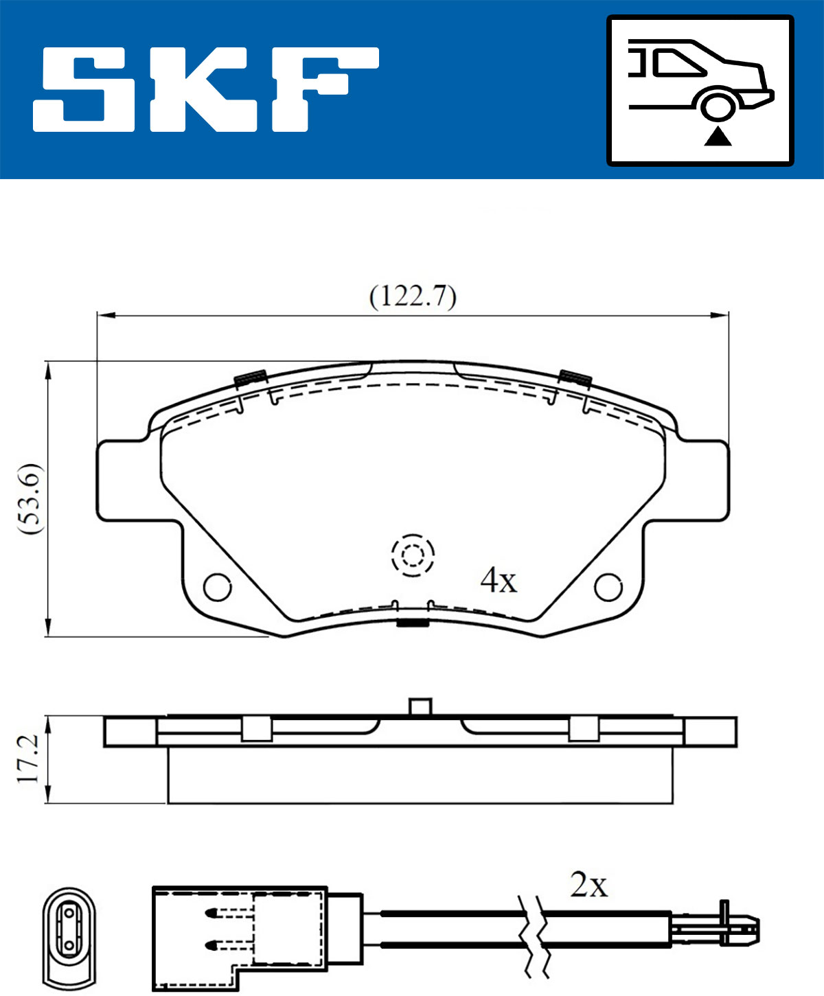 SKF Remblokset VKBP 90077 E