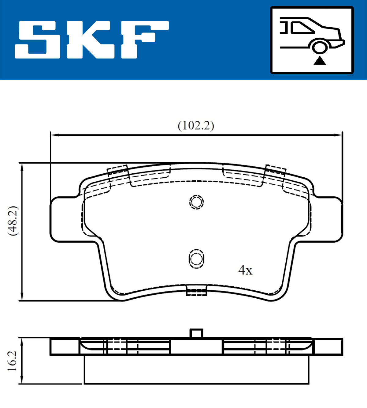 SKF Remblokset VKBP 90088
