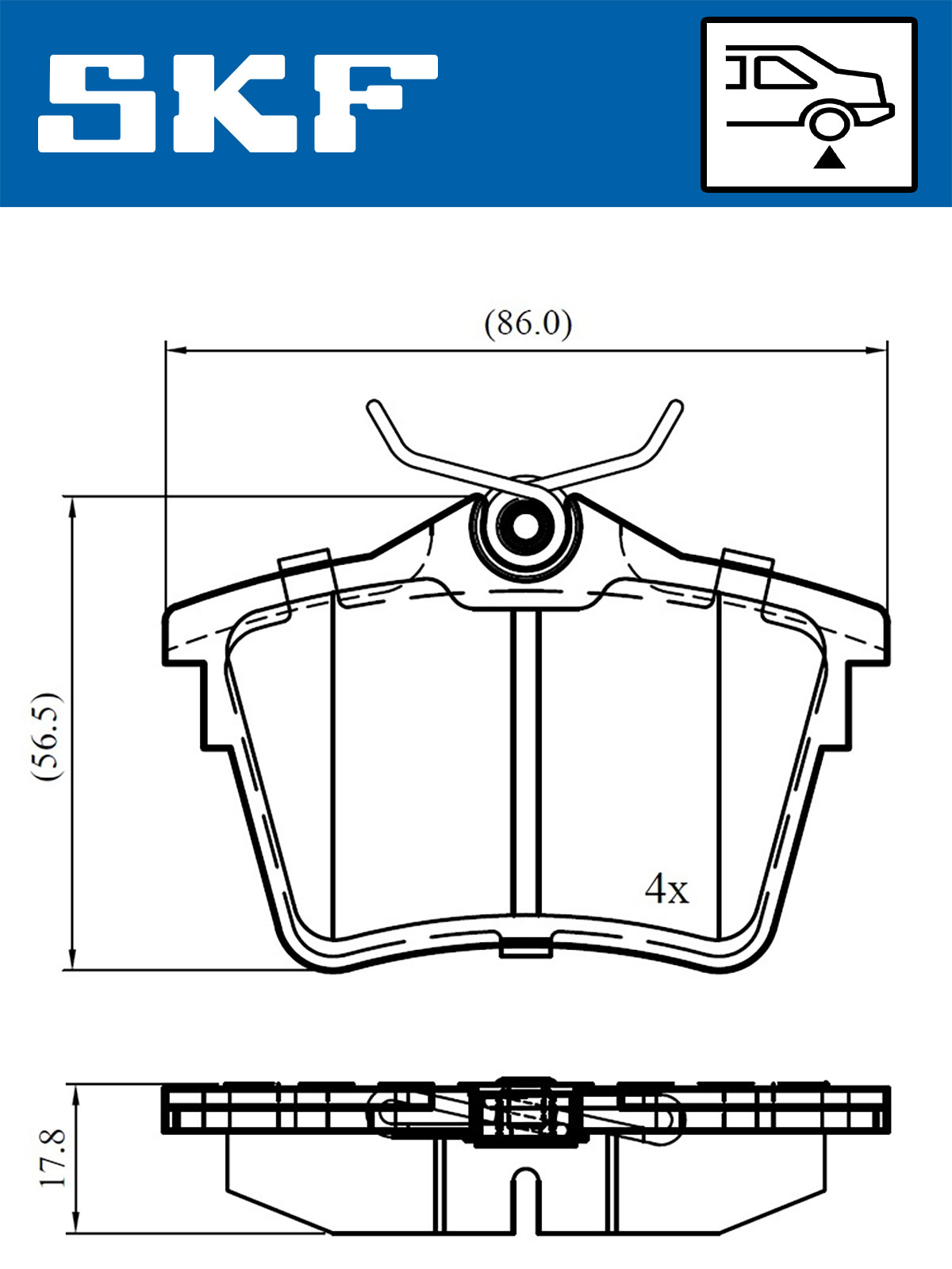 SKF Remblokset VKBP 90186